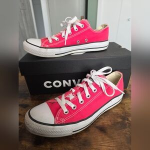 Converse Hot Pink Low-Top Sneakers